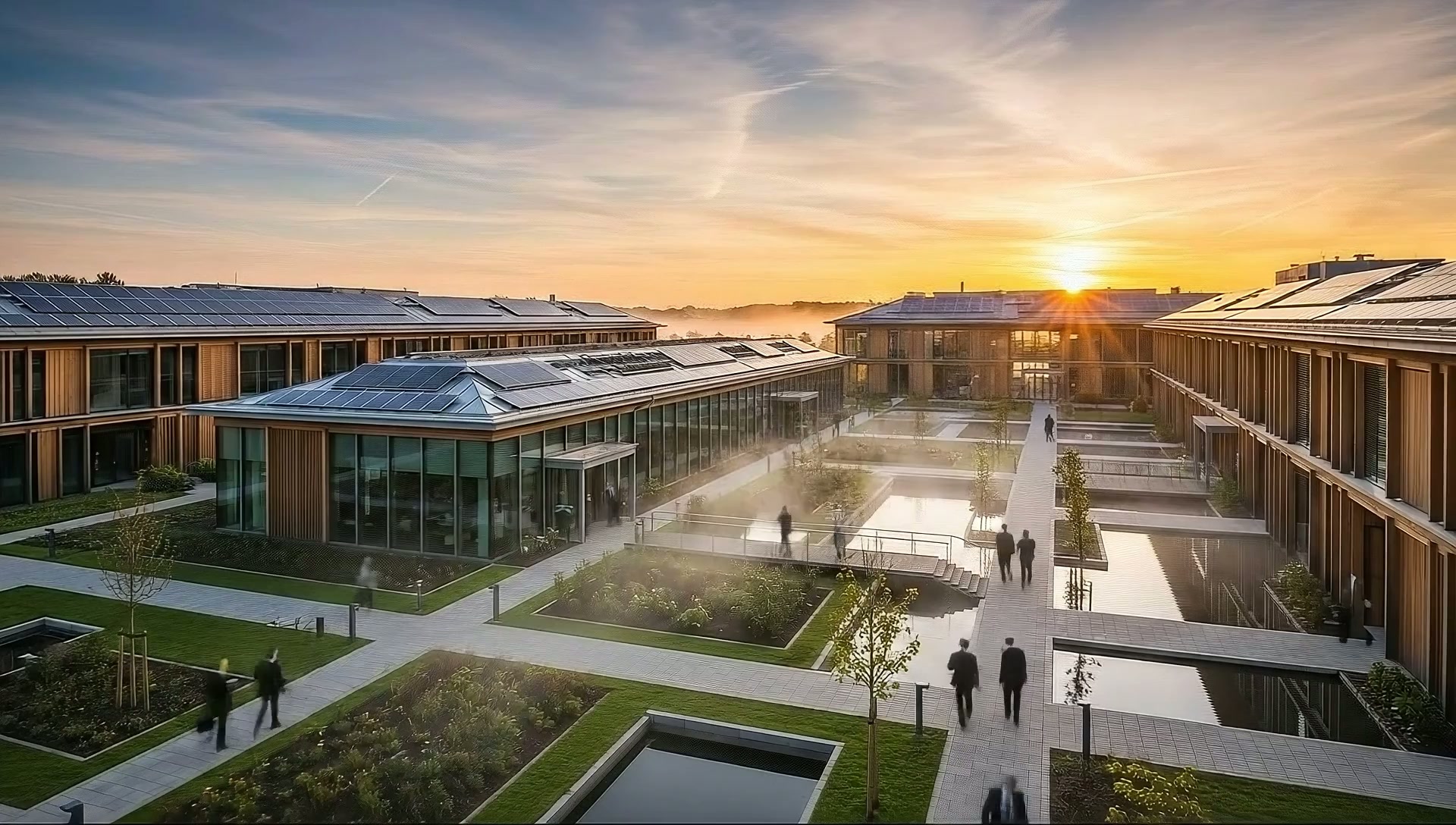 Sunrise over eco campus